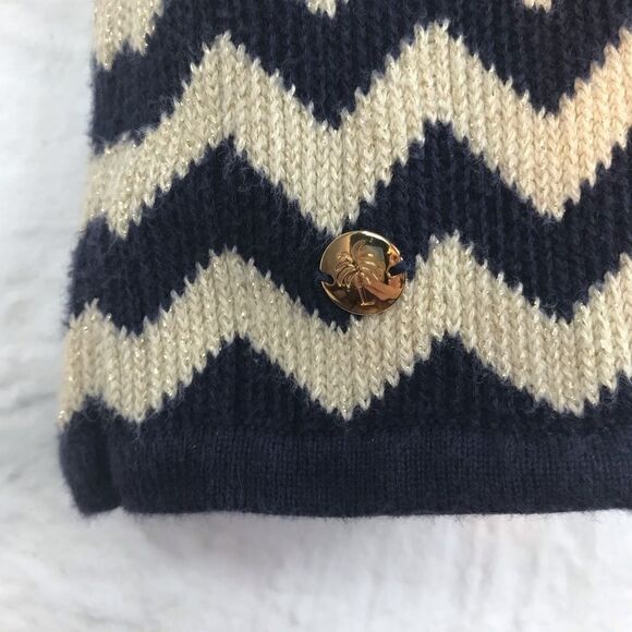 Lilly Pulitzer navy/cream with gold sweater dress - Picture 5 of 7